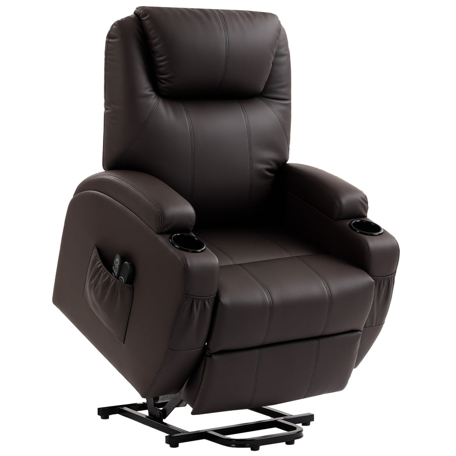Fauteuil releveur électrique Auguste marron